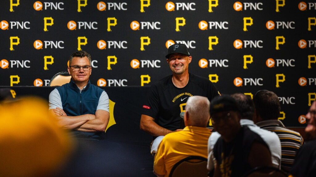 Pirates general manager Ben Cherington and Don Kelly, manager of the Pittsburgh Pirates (right). PHOTO: TAKEN FROM MLB.COM